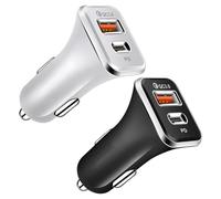 Adattatore Per Auto A Carica Veloce 38W Con Porta USB C E Porta USB A Doppia