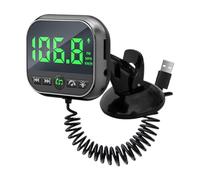 Adattatore per auto, adattatore FM, trasmettitore multifunzione MP3 con display LED e rilevatore di velocità per chiamate e streaming musicale