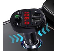 Adattatore Per Auto - Trasmettitore Di Radio Auto, Modulatore FM, | Kit Autoo Chiamarie A Mani Libere Con Display LED, Porta Di Ricarica USB, Ricevitore Radio BT Universale Per