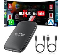 Adattatore per auto wireless CarPlay e Android 5 in 1, con Netflix, YouTube, scheda TF, Plug & Play, Magic Video Ai Box per veicoli con Apple CarPlay cablato originale