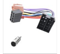 Adattatore per Autoradio, Adattatore Antenna DIN ISO, Adattatore presa Universale ISO Spina Cavo connettore Autoradio DIN per Auto, 15 + 30 prolunga per radio adattatore spina