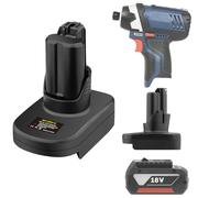 Adattatore per batteria Bosch GBA da 18 V agli ioni di litio a Bosch da 12 V, per sistema Bosch GBA da 18 V a batterie al litio Bosch da 12 V, convertitore BSC18BS12, utilizzo con utensili elettrici a