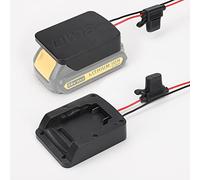Adattatore per batteria compatibile con batteria Dewalt 18 V Power Dock Holder Connettore di montaggio con fusibile 30A, cavo calibro 14 per robotica auto fai da te Modifica della fonte di luce senza