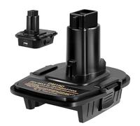 Adattatore per Batteria Compatibile con Dewalt 18 V A 20 V DM18D con USB, Batteria al Litio in ABS+PC, Adatta per la Ricarica di Telefoni Cellulari, Orologi e Computer (10.5 × 8.5 × 9.5 cm) (Nero)