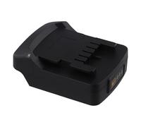 Adattatore per batteria da 18 V per batterie al litio Metabo da 18 V, compatibile con utensili elettrici Metabo, costruzione in metallo e plastica, nero