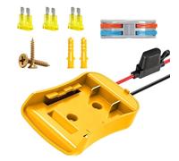 Adattatore per batteria da 20 V, kit di conversione per batteria Dewalt Power Wheels con interruttore, fusibile e terminali per cavi e filo da 12 AWG, adattatore convertitore batteria trapano