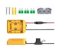 Adattatore per batteria per auto elettriche per bambini, cavo mm² | Con interruttore on/off, fusibile, morsettiera lampada, adattatore per batteria per robot camp, illuminazione, ventilatore