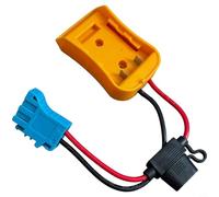 Adattatore per batteria per auto giocattolo per bambini con 30 A per fusibile, per batterie utensili da 18 V 20 V, connettore in plastica ABS per trasformazione fai da te, nero verde (DW-18V)