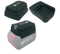 Adattatore per batteria USB-C con luce a LED per batterie Bosch 18 V BAT622 BAT609 BAT618G BAT609G - Convertitore caricabatterie per telefono, uscita 5 V 2 A, protezione integrata