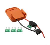 Adattatore per batterie da 18 V per Ridgid e AEG, compatibile con modelli L1815R B1820R L1830R B1830R R840084 AC840084 con fusibile, cavo 14AWG, alloggiamento in plastica, 12 x 7 cm