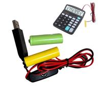 Adattatore per batterie false, cavo di alimentazione a batteria - adattatore per batterie sicuro con interruttori on/off, cavo di ricarica per batteria falsa multifunzionale, C