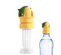 Adattatore per beccuccio per bottiglia d'acqua con cannuccia, beccuccio superiore in silicone, tappo per bottiglia d'acqua, tappi per bottiglie per bambini, testa di conversione cannuccia