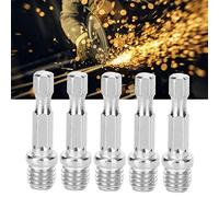 Adattatore per biella trapano M10 Anti-corrosione 5 pezzi Asta di conversione del disco della biella filettata Trapano elettrico Albero a vite per lame per