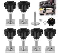 Adattatore per Binario a T,6pcs Track Kit Bulloni a T,Acciaio Inox Viti Scorrevoli T,Viti Scorrevoli Adattatore con Dadi e Rondelle,Adattatori per Scanalature a T per Supporti Ringhiere Portapacchi