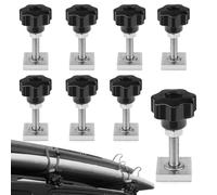 Adattatore per Binario a T, 8 Pezzi Viti Scorrevoli M6 Adattatore con Dadi e Rondelle, M6 Acciaio Inox Viti Scorrevoli T Track, Adattatori per Scanalature a T per Supporti Ringhiere Portapacchi