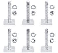 Adattatore per binario a T M6 Acciaio Inox Bulloni a T Viti Scorrevoli T-Track per Barre Portatutto Binario il Montaggio del Portabici