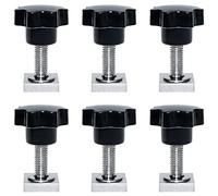 Adattatore per binario a T M8 Acciaio Inox Bulloni a T Viti Scorrevoli T-Track con Manopole a Stella e Rondelle per Barre Portatutto Binario il Montaggio del Portabici