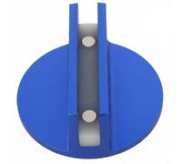 Adattatore per binario di saldatura con doppio magnete potente per sollevamento veicoli, diametro 7,6 cm, base in alluminio billet, larghezza scanalatura 1 cm, profondità 1,6 cm,