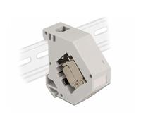 Adattatore per binario DIN con modulo Keystone RJ-45 femmina Cat.6A LSA DeLOCK