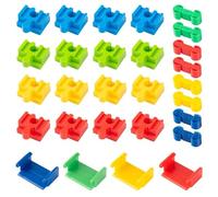 Adattatore Per Binario In Legno 28 Pezzi Set Di Connettori Per Binario In Legno Durevole Espansione Connettori Per Binari Per Pezzi Del Treno Accessori Connettori Per Ferrovia In Plastica Per Bambini