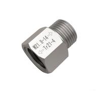 Adattatore per bombola di gas in alluminio da T21-4 a W21.8-14, convertitore per serbatoi SodaStream, compatibile con regolatori di pressione standard, design a prova di perdite