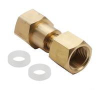 Adattatore per bombola di gas in ottone CGA-320 a CGA-580 per collegare serbatoio di anidride carbonica al regolatore di argon in applicazioni di saldatura TIG o MIG, include guarnizione in nylon per