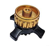 Adattatore per bombola di gas per stufa da esterno per Campingaz EasyClic a valvola filettata EN417, compatibile con la maggior parte delle stufe da campeggio portatili (oro)