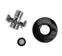 Adattatore per braccio doccia curvo angolato in rame, staffa di montaggio a parete regolabile per vasca da bagno, connettore doccia a doppio foro/maschio da 5,1 cm (corto)