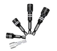 Adattatore per bussola da 8 mm con gambo esagonale da 1/4 di pollice per serraggio e allentamento del dado esagonale utilizzando sistemi di fissaggio elettrici basati su trapano (8 x 65 mm)