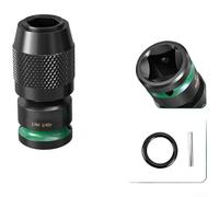 Adattatore per bussola esagonale da /2 3/8/4 a 6,35 mm, blocco a sgancio rapido per chiave, accessorio per utensili elettrici in metallo per trapano elettrico (A)