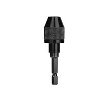 Adattatore per cacciavite a percussione con convertitore a cambio rapido senza chiave per mandrino da trapano 0,3-6,5 mm(0.3-6.5mm black)