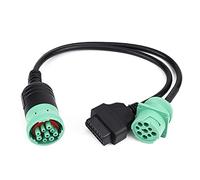 Adattatore per camion, adattatore per cavo a Y per camion, interfaccia da 9 pin a OBD2 Adattatore per cavo a Y per camion OBDII splitter a Y per camion da 16 pin maschio a femmina J1939 con connettore