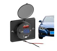 Adattatore Per Caricabatteria Da Auto A Ricarica Rapida - Caricatore Doppio USB Da 3,15 Pollici | Monitor Di Tensione Con Display Digitale 3 Parole - Design Per Montaggio A Parete Con Abbinamento Auto