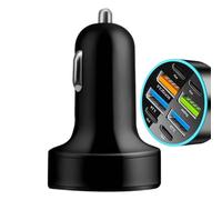 Adattatore Per Caricabatteria Da Auto USB Caricabatteria Da Auto Display Digitale | CaricatorUSB da Cigara, Telefono Cellulare PD con Una A Sei Uscite E Effetto Halo. |3,85 x 6 x 2 cm