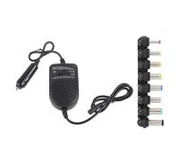 Adattatore per Caricabatteria per Auto CC da 80 W, Caricabatteria da Auto Universale per Laptop con Tensione di Uscita Regolabile, LED di Alimentazione e 8 Punte Intercambiabili