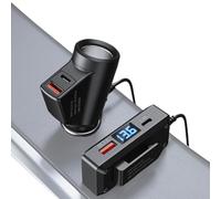 Adattatore Per Caricabatterie Auto | QC3.0 PD Accessorio di Ricarica Automobilistica - Caricabatterie A Ricarica Rapida | Per Veicoli Camion RV Berlina Automobili Smartphone Tablet Laptop E Altri Disp