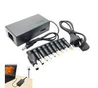 Adattatore per caricabatterie per computer: sostituzione del cavo di alimentazione con 9 connettori, tensione regolabile 12-24V | Adattatore elettrico portatile universale per quaderni, cavo di