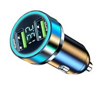 Adattatore per caricabatterie per veicoli - Caricatore per auto USB C con display digitale | da auto USB a ricarica rapida da 120 W e 240 W | da auto con porta USB-C | da