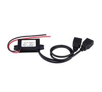 Adattatore per caricabatterie USB Suuonee, 3A DC 12V a DC 5V Modulo convertitore adattatore per caricabatterie doppio USB per ricarica telefono auto moto