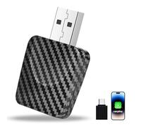 Adattatore per Carplay Auto, Adattatore Auto Wireless,Mini Carplay Wireless Stick Plug & Play stabile e veloce, compatibile con auto CarPlay per iOS 10+, USB C/A,Compatibile Solo con CarPlay