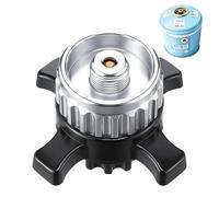 Adattatore per cartuccia di gas compatibile con valvola a vite Campingaz CV Easy Clic, passaggio dalla chiusura a baionetta a vite da 7/16", collegamento adattatore gas per accessori per fornelli