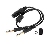 Adattatore per cavi GearWell, adattatore a doppio tappo da XLR a GA per cuffie per aeronautica, adattatore per cuffie a 5 perni per cuffie