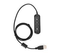 Adattatore per cavo QD con spina USB H901 Adattatore per cuffie per call center con volume regolabile per apparecchiature per cuffie da 3,5 mm (Nera)