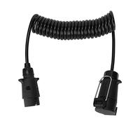 Adattatore per cavo rimorchio a 7 pin | Spina per rimorchio a 7 pin con cavo di prolunga a molla 98,4 pollici Accessorio per connettore adattatore per cablaggio 12V