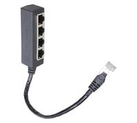 Adattatore per cavo splitter Ethernet, connettore di prolunga per rete da 1 a 4 porte, ad alta velocità, per casa e ufficio
