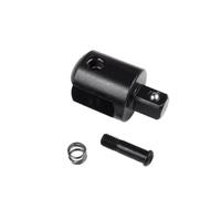 Adattatore per chiave a bussola con chiusura a sfera a molla, attacco da 1/2", lunghezza 5,6 cm, girevole fino a 240°, per acciaio resistente, per garage e officina fai da te (pesante)