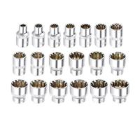 Adattatore per chiave a cricchetto a 12 punti a specchio da 3/8 di pollice per chiave a cricchetto per punta Torx, struttura in acciaio al cromo vanadio (6 mm)