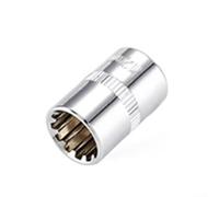Adattatore per chiave a cricchetto a 12 punti a specchio da 3/8 di pollice per chiave a cricchetto per punta Torx, struttura in acciaio al cromo vanadio (12 mm)