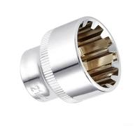 Adattatore per chiave a cricchetto a 12 punti a specchio da 3/8 di pollice per chiave a cricchetto per punta Torx, struttura in acciaio al cromo vanadio (21 mm)