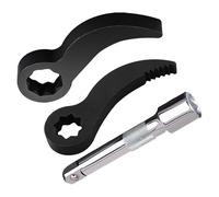 Adattatore per chiave a leva da 3 pezzi, testa da 1/2" e attacco da 3/8" con angolo regolabile